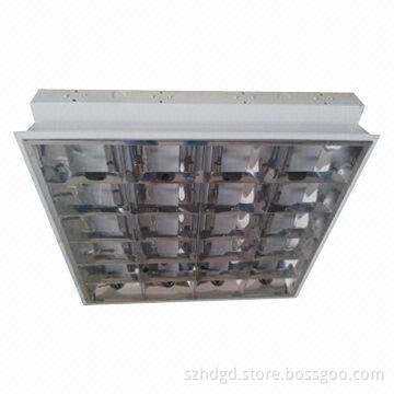 Fluorescent Grid Light Fixture Energy Saving, T8 4 x 18W, 600 x 600mm